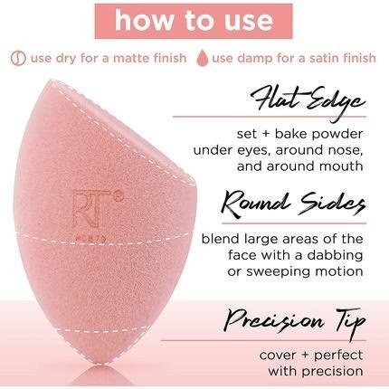 Real Techniques New Foam Technology Miracle Powder Sponge For Even Powder