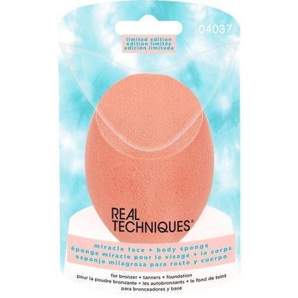 Real Techniques Miracle Complexion Sponge Face Body For Tanner Bronzer Foundation