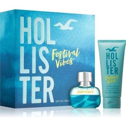 SET HOLLISTER Festival Vibes For Him EDT spray 50ml HAIR BODY WASH 100ml