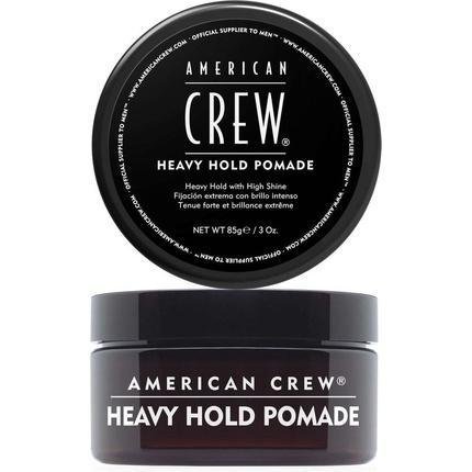 American Crew Heavy Hold Pomade with High Hold & Shine for Smooth & Sculpted Styles (85g) Water-based Formula, Hair Styling for Men