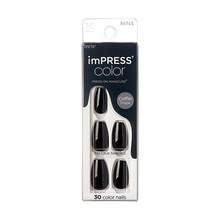 imPRESS Color MC All Black Nails Samolepici nehty 30 ks