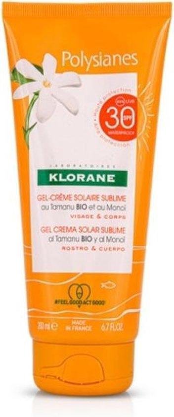 Polysianes Monoi And Tamanu Bio Gel Sun Cream Sublime Spf30 By Klorane 200 Ml