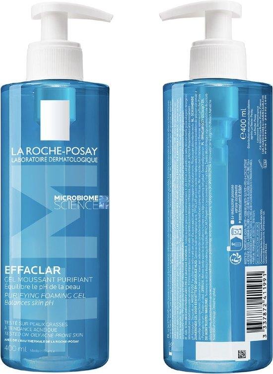 La Roche-Posay Effaclar Zuiverende Reinigingsgel +M - voor een Vette, Onzuivere Huid met Neiging tot Acne - 400ml