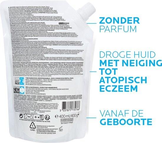 La Roche-Posay Lipikar Syndet AP+ reiniging - navulverpakking - Douchemiddel - voor een gevoelige en droge huid - 400ml