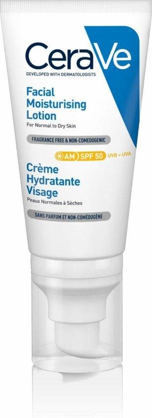 CeraVe Hydraterende Gezichtscrme SPF50 - voor Normale tot Droge Huid - 52ml