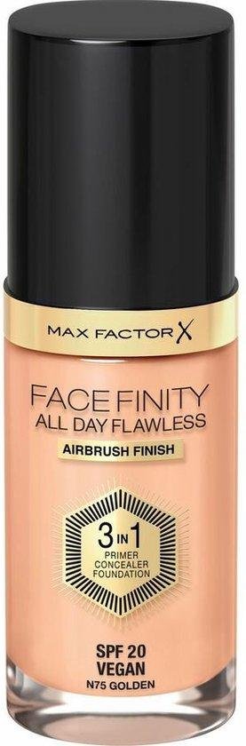 Facefinity All Day Flawless 3 In 1 Primer, Concealer And Foundation By Max Factor #75-golden