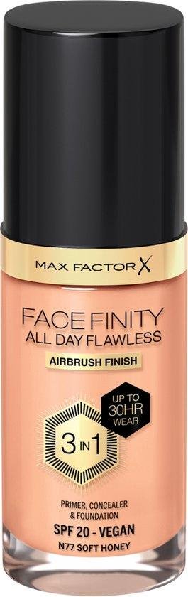 Max Factor Facefinity 3in1 Primer, Concealer y Foundation 77-Soft Honey 30ml