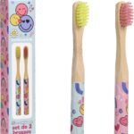 Take Care Smiley Word - Bamboo - Tandenborstel - 2 x