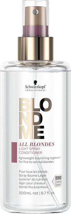Schwarzkopf BlondMe All Blondes Light Spray Conditioner 200ml - vrouwen - Voor Droog haar/Geblondeerd haar - Conditioner voor ieder haartype