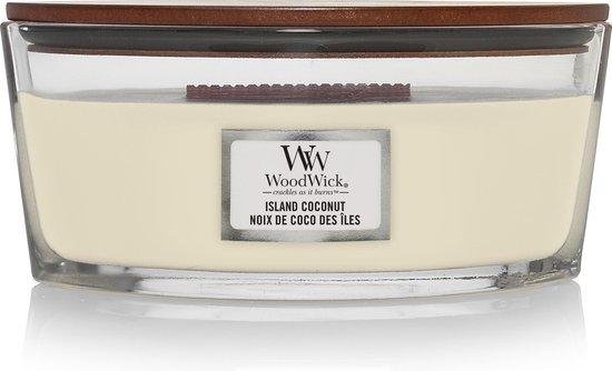 WoodWick Heartwick Flame Ellipse Geurkaars - Island Coconut
