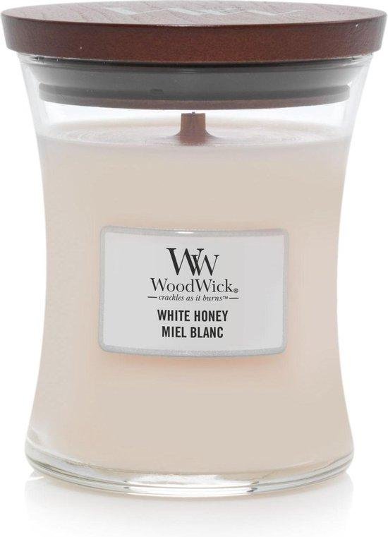 WoodWick Hourglass Medium Geurkaars - White Honey