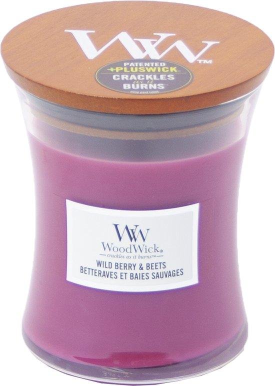 Woodwick Wild Berry & Beets Medium Candle - Geurkaars