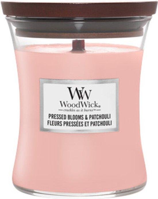 WoodWick Geurkaars Medium Pressed Blooms & Patchouli 275 gr
