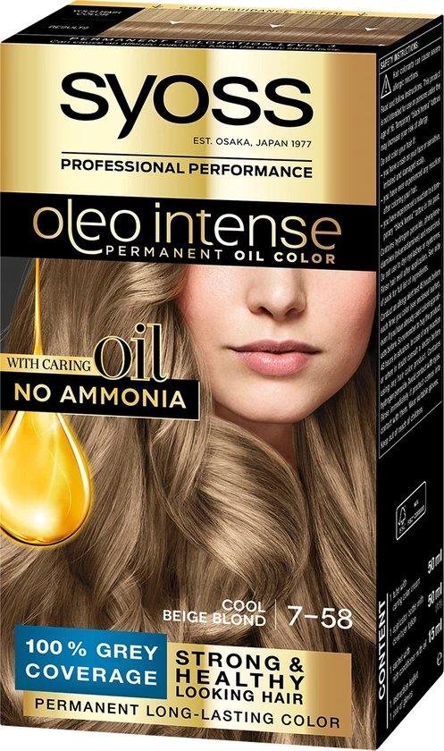 Permanente Kleur Syoss Olio Intense Geen ammoniak N 7,58 Blond Zand