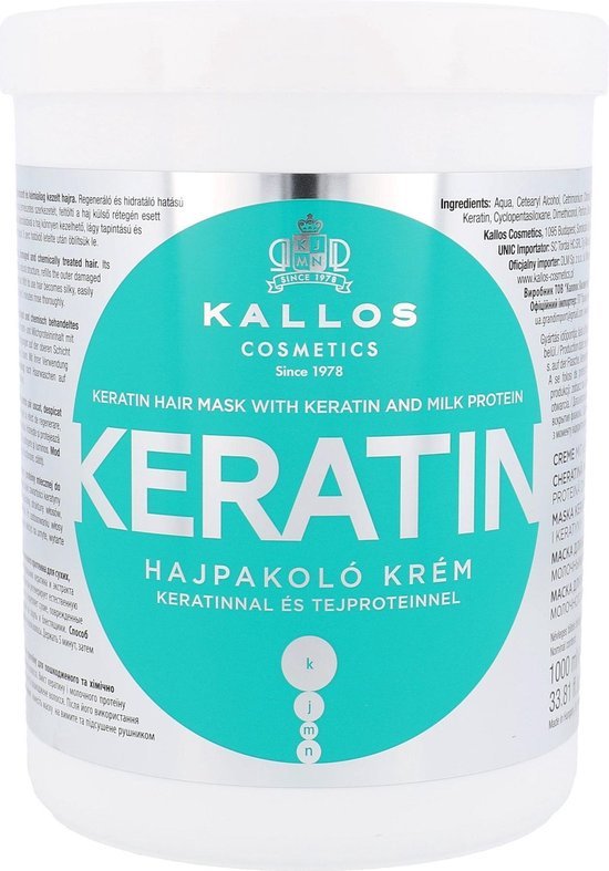 Herstellend Haar Masker Kallos Cosmetics Keratin (1 L)