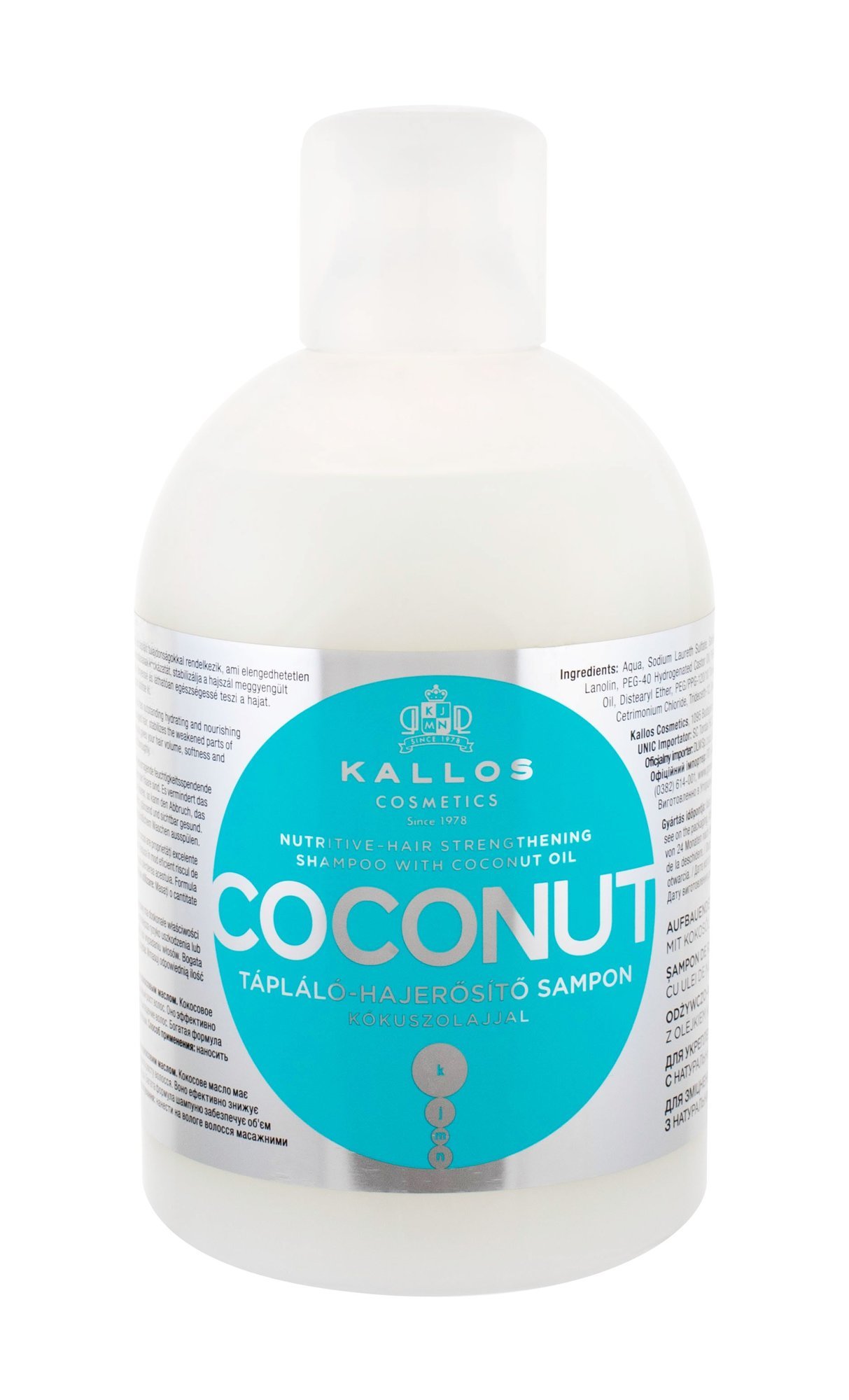 Kallos Coconut Nutritive-Hair Strengthening Shampoo 1000 ml