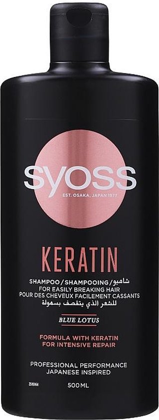 Syoss Keratine Shampoo Blauwe Lotus - 500ml