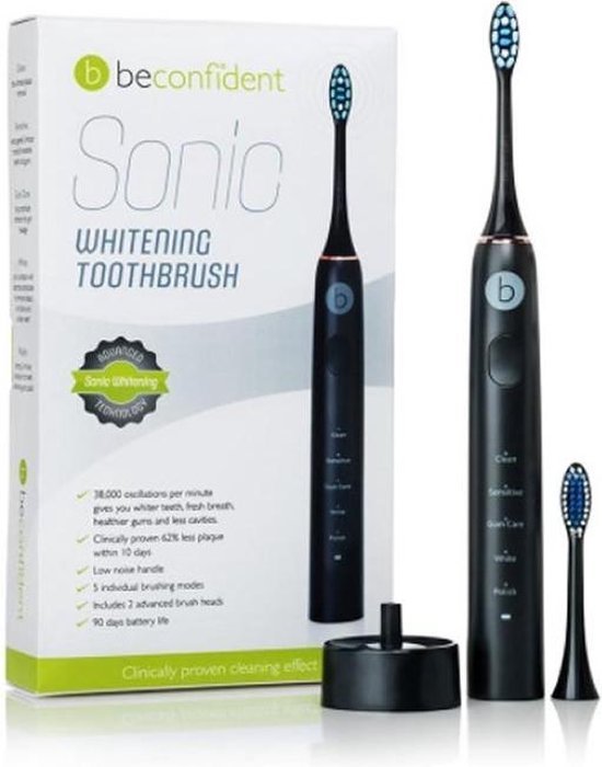 Beconfident Sonic Electric Whitening Toothbrush Black-Rose Gold