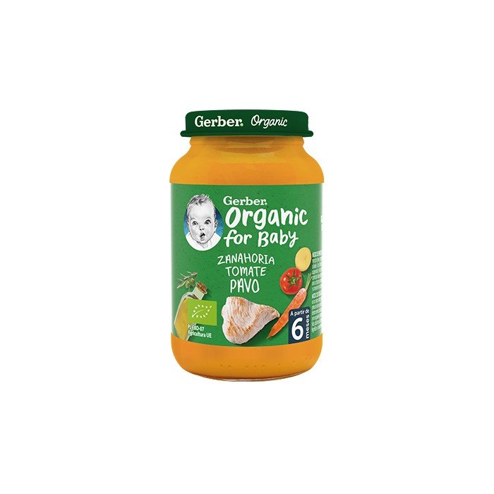Gerber Organic Carrot Tomato Turkey 1U 190g