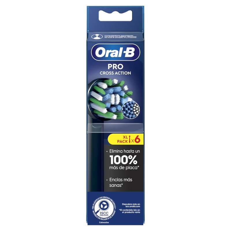 Oral-B Pro Cross Action Black Refill 6 Units