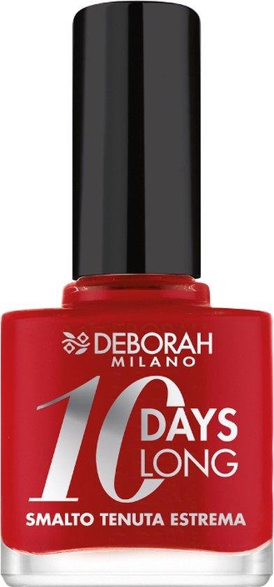 Deborah Milano 10 days Long nagellak 11 ml Rood Glans