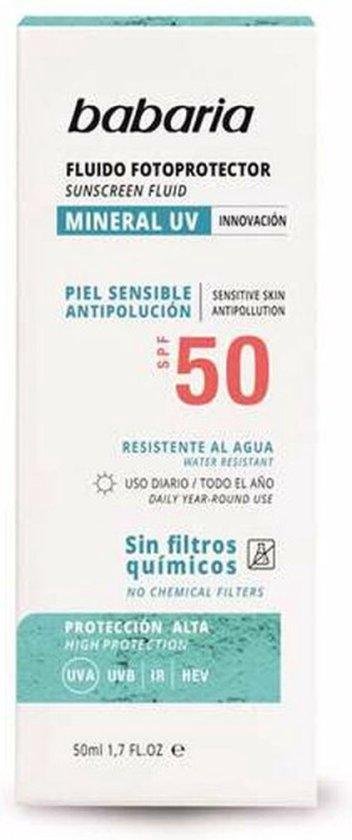 Zonnebrand Lotion Babaria Solar Mineral UV Spf 50 (50 ml)
