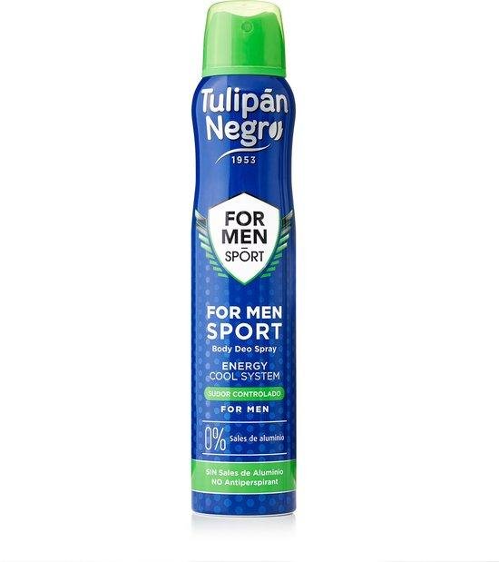 Deodorant Spray For Men Sport - Tulipn Negro - 2 stuks- Aanbieding - (200 ml)