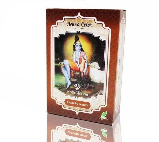 Semi-permanente kleurstof Henna Radhe Shyam Middelgrote kastanje (100 g)