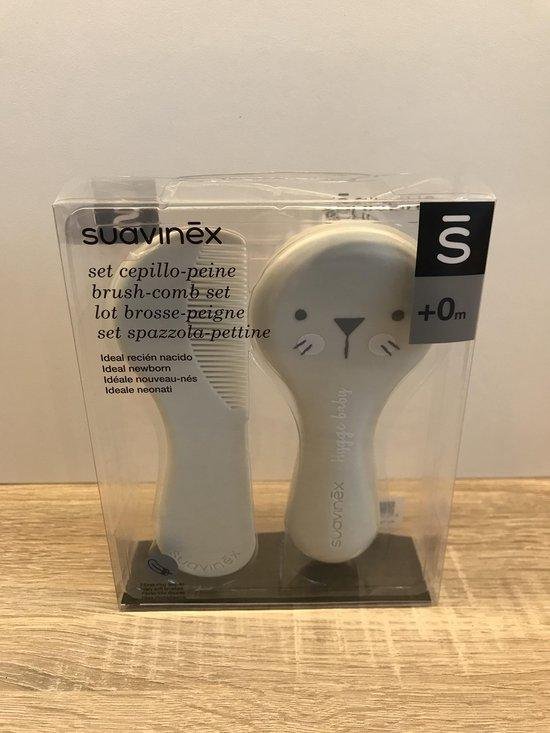 Set of combs/brushes Suavinex White (2 Pieces)