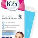 Facial Hair Removal Strips Veet Bandas De Cera Pure Sensitive skin (40 Units)