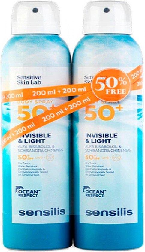 Sensilis Body Spray Invisible & Light Spf50+ 2x200ml