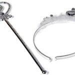 Inca Corona Y Varita Plateada Set 2 Pcs