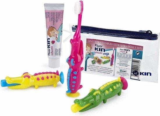 Mondverzorgingsset voor Kinderen Kin Fluorkin Krokodiel Voor op reis (3 Onderdelen)