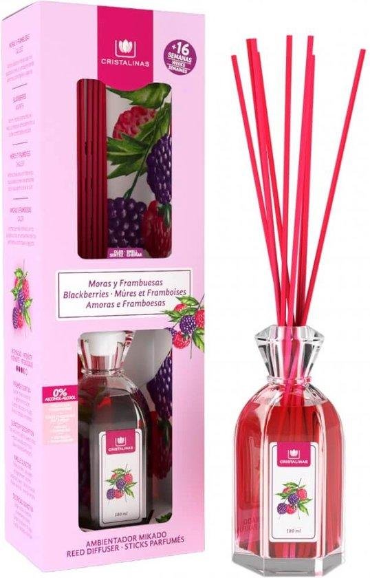 Luchtverfrisser Mikado Cristalinas Mikado Braambes Framboos 180 ml