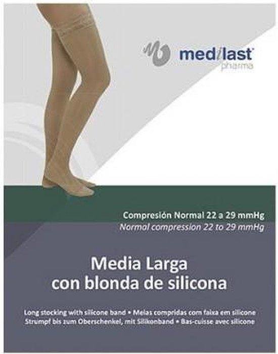 Media Medilast Larga Blonda De Silicona Beige Talla M