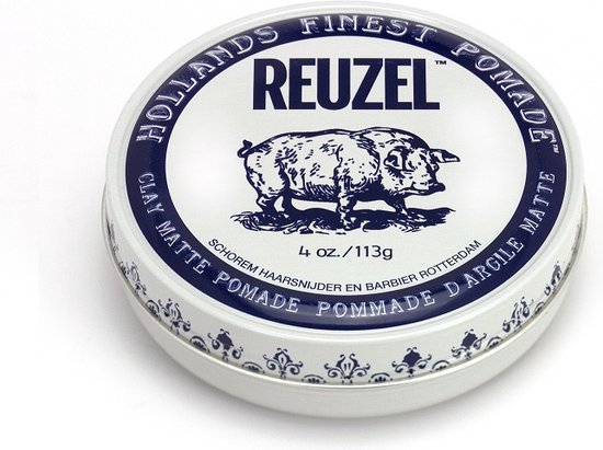 Reuzel hollands Finest Pomade Clay Matte Pomade Matuj ca Glinka Do W os w Na Bazie Wody 113g