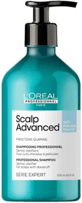 L'Oral Professionnel Scalp Advanced Anti-Dandruff Dermo-clarifier shampoo 500ml - Anti-roos vrouwen - Voor Alle haartypes