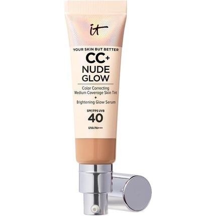 It Cosmetics Cc+ Nude Glow Lightweight Foundation + Glow Serum Spf40 #medium Tan