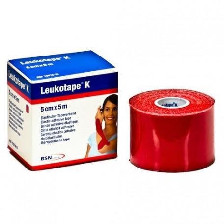 Leukotape K Venda Elstica Adhesiva Color Rojo 5 Cm X 5 M Bsn Medical
