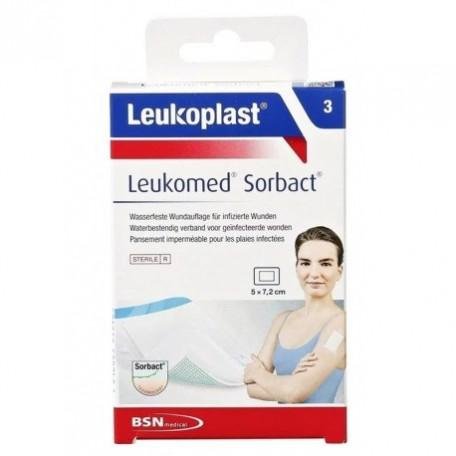 Leukomed Sorbact Dressing 5x7,2cm 3 Units