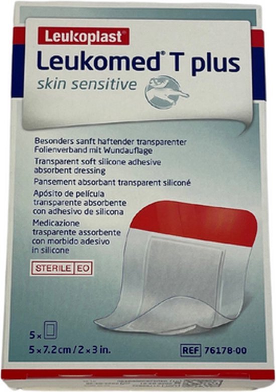 Leukomed T Plus Skin Sensitive 5x7.2cm 5u