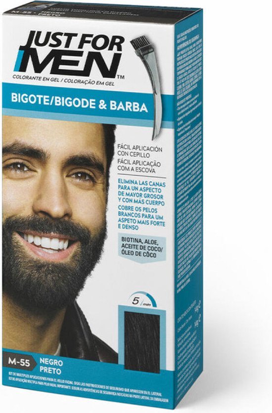Just For Men Colorante En Gel Bigote, Barba Y Patillas #black 15 Ml