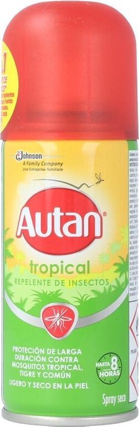 Common and Tiger Mosquito Repellent Autan Tropical 100 ml 8 hours Spray