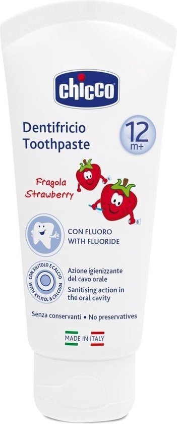 Chicco Dentifricio Fragola Tandpasta tegen tandbederf 50 ml