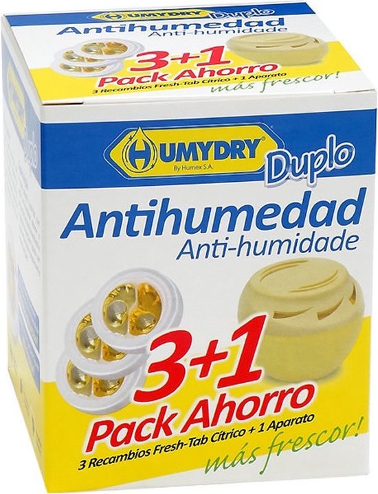 Humydry Duplo 3 Duft-Tabs + Raumentfeuchter gratis - Zitronenduft