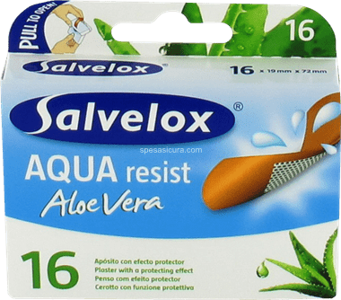 Salvelox Aqua Resist Aloe Vera Adhesive Dressing 16 Uts