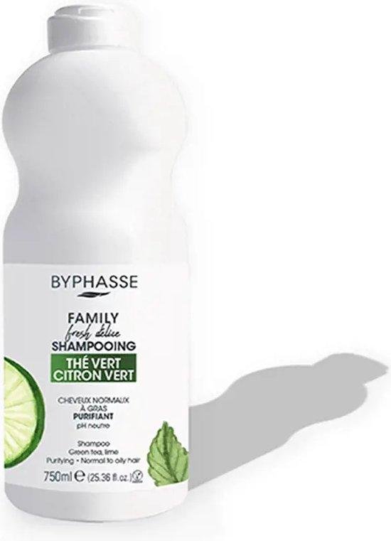 Zuiverende Shampoo Byphasse Family Fresh Delice Limoen Vet Haar Groene Thee (750 ml)