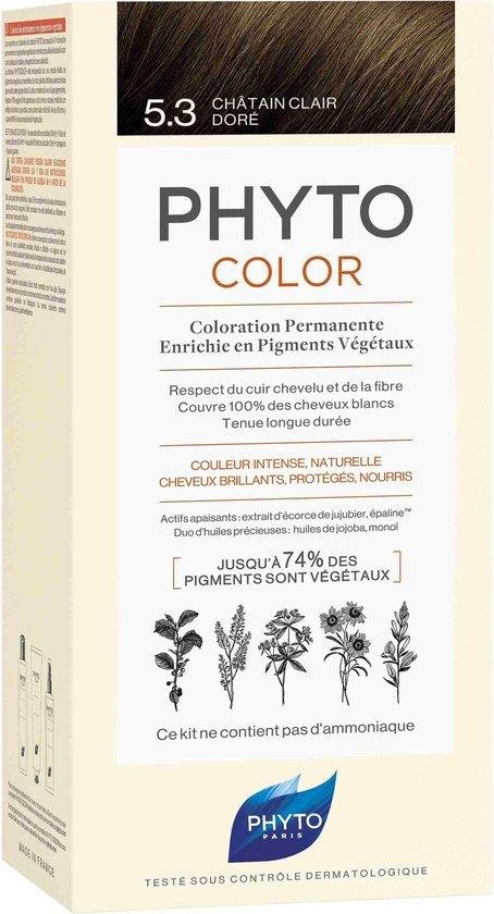 Permanente kleur PHYTO PhytoColor 5.3-castao claro dorado Geen ammoniak