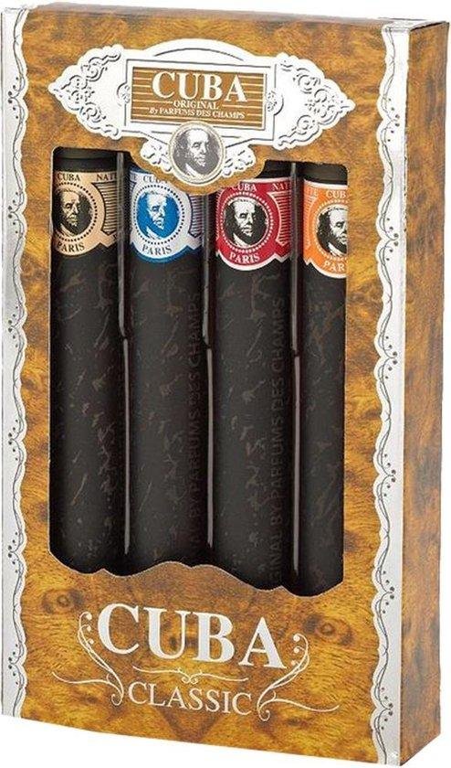 Cuba - Cuba Classic Gift Set Cuba Gold EDT 35 ml, Cuba Orange EDT 35 ml, Cuba Red EDT 35 ml, Cuba Blue EDT 35 ml - Eau De Toilette - 140ML