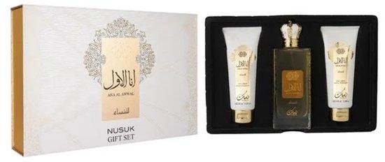 Nusuk Ana Al Awwal Gold Giftset 3 pcs - 100 ml EDP + Bodylotion 100 ml + Showergel 100 ml